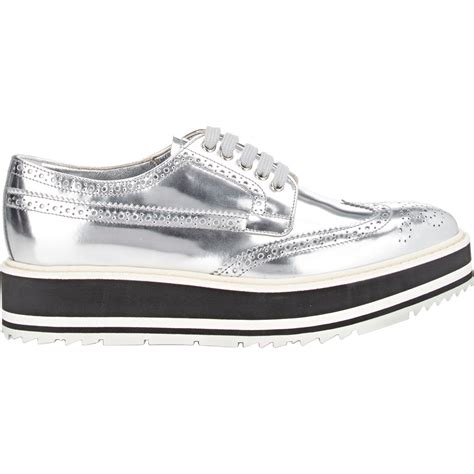 prada white and silver sneakers|prada white platform sneakers.